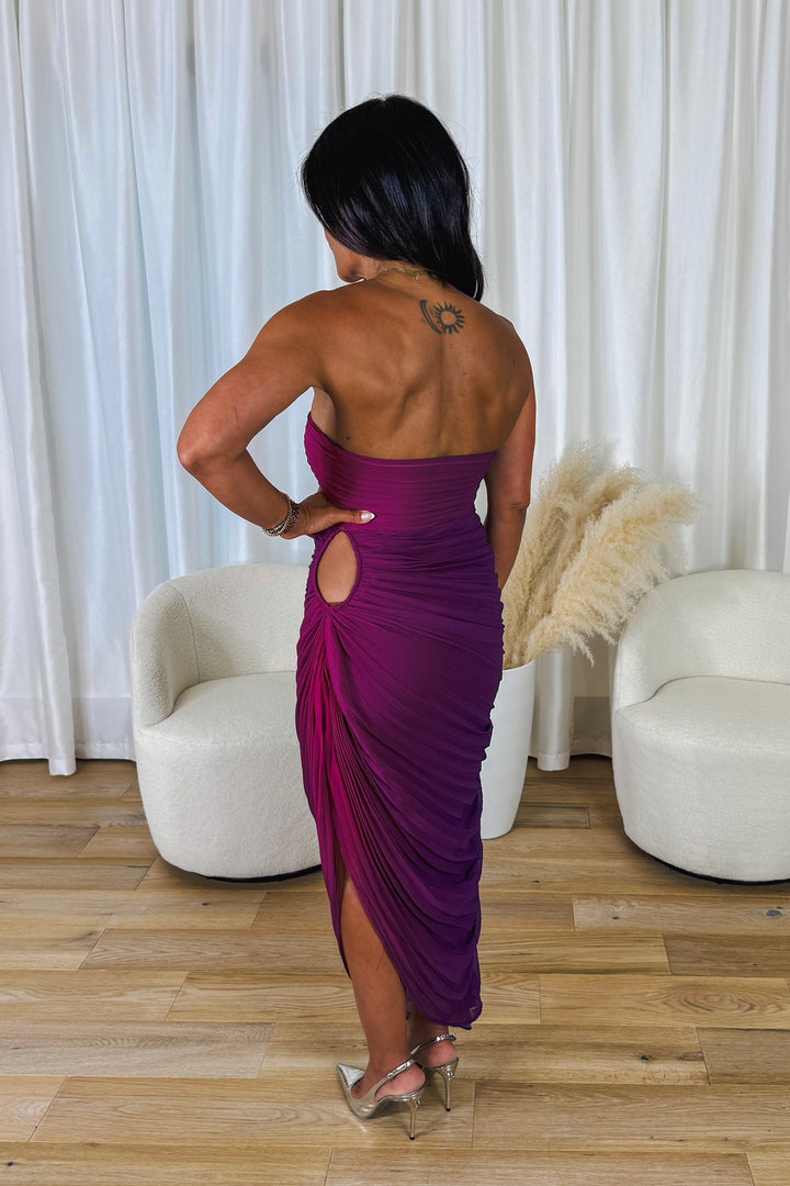 Viola Ombre Strapless Maxi Dress