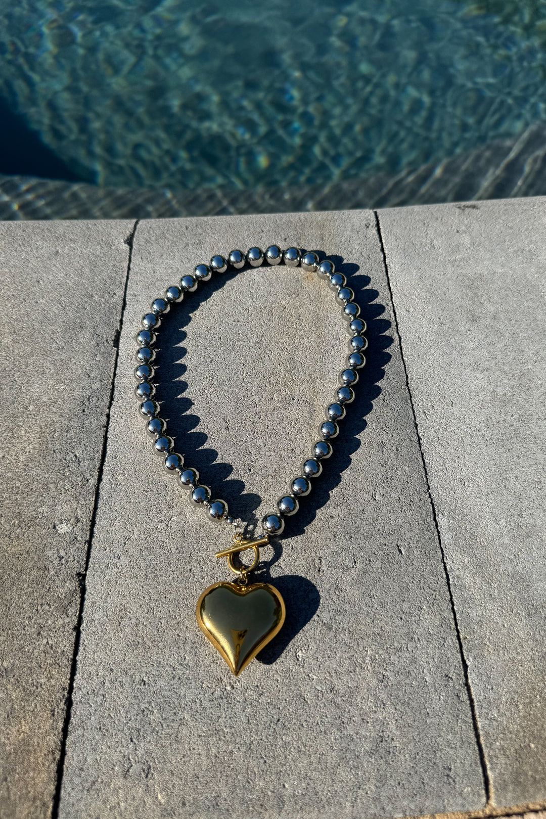 Heart of Gold Clip Necklace