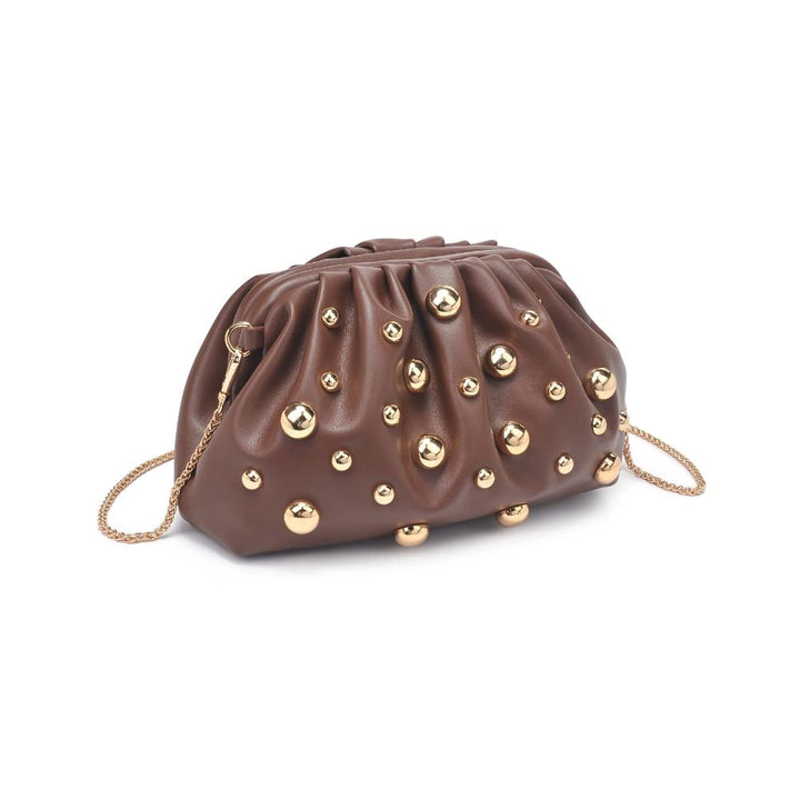 Kimmie Brown Studded Clutch